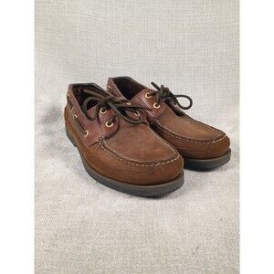 Sperry Top Sider Mako Loafer 9.5 W. Brown Leather 2 Eye Comfort Shoe Leather